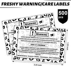 500 Pcs Freshie Warning Label Stickers 2.25 x 1.25 Inches Waterproof Freshies…