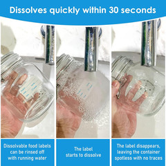 500 Stickers Use by 1 X 2 Inch Blue Dissolvable Food Storage Labels for Containe
