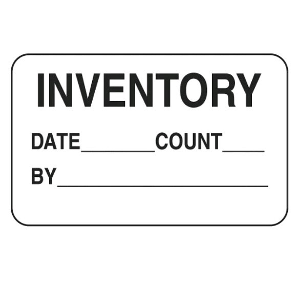 Production Labels – “Inventory”, 1 1/4 x 2″ ULINE S-322 Roll of 1000