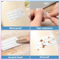 4000 Count Food Labels in Two Colors – Removable 1×2 Inch Stickers for Freezer