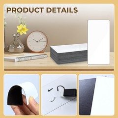 50 Pcs 4” x 2” Reusable Dry Erase Blank Magnetic Labels for Whiteboards