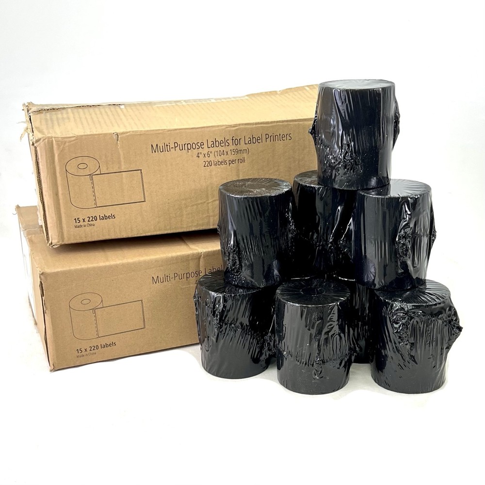 Multi-Purpose 4×6 Adhesive Labels for Label Printers, 24 Rolls