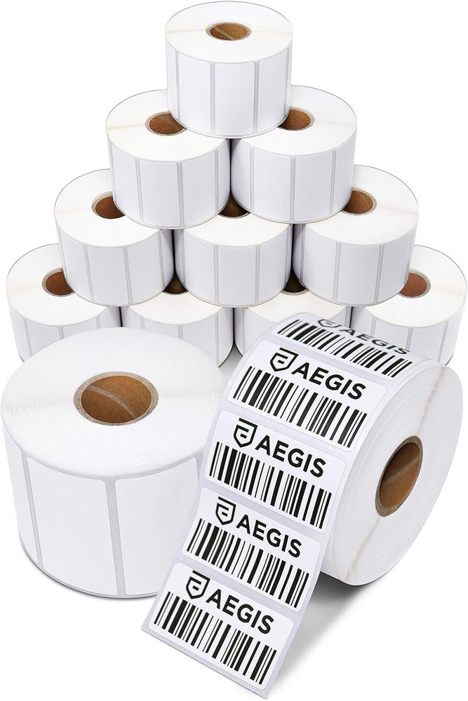 Aegis Adhesives Thermal Labels 15600 Count 12 Rolls