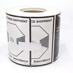 SPOTSEE ShockWatch 26107 Companion Labels, White & Black. Roll of 500. New