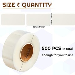 500 Pcs Clear Label Protectors Stickers for Protecting Barcodes, 3.14×1.18 Inch