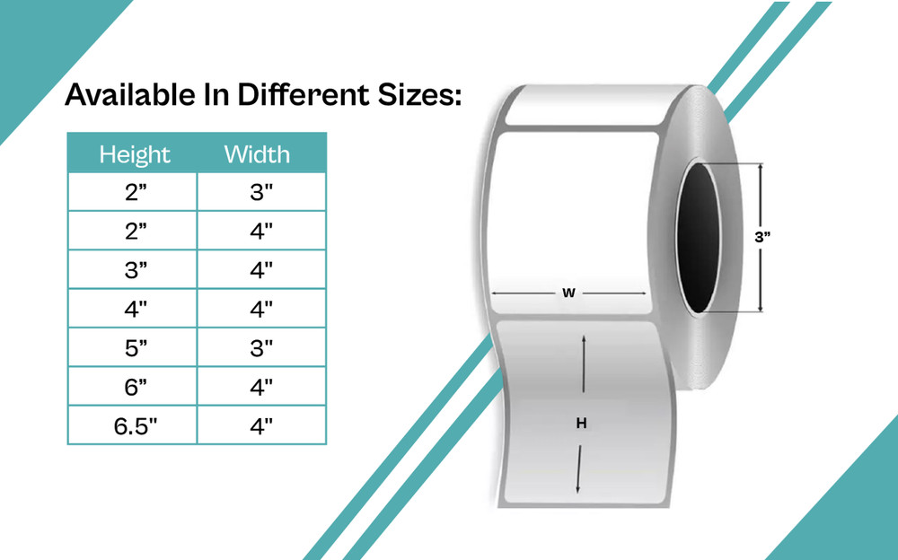 Thermal Transfer Shipping Printer Labels For Eltron Zebra 2844 3″ Core Rolls