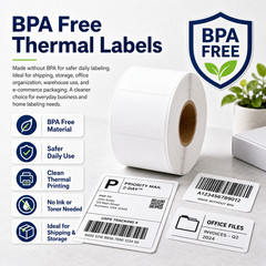 4Rolls Compatible DYMO 30334 Multipurpose Barcode Labels 2-1/4″ x 1-1/4″ LW450
