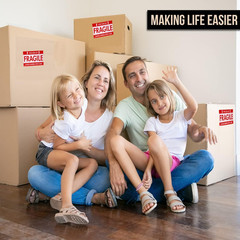 3X5 Inch – 100 Fragile This Side up Stickers for Shipping – Easy Tear, Permanent