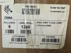 10010031 – Zebra 4″ x 2″ Z-Perform 2000D Label (Case of 6)