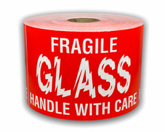 250 BIG Labels 3×5 FUZZY GLASS Mailing Shipping Warning Stickers