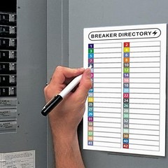 Reusable Electrical Box Stickers – 16 Sheets for Organizing Circuit Breakers