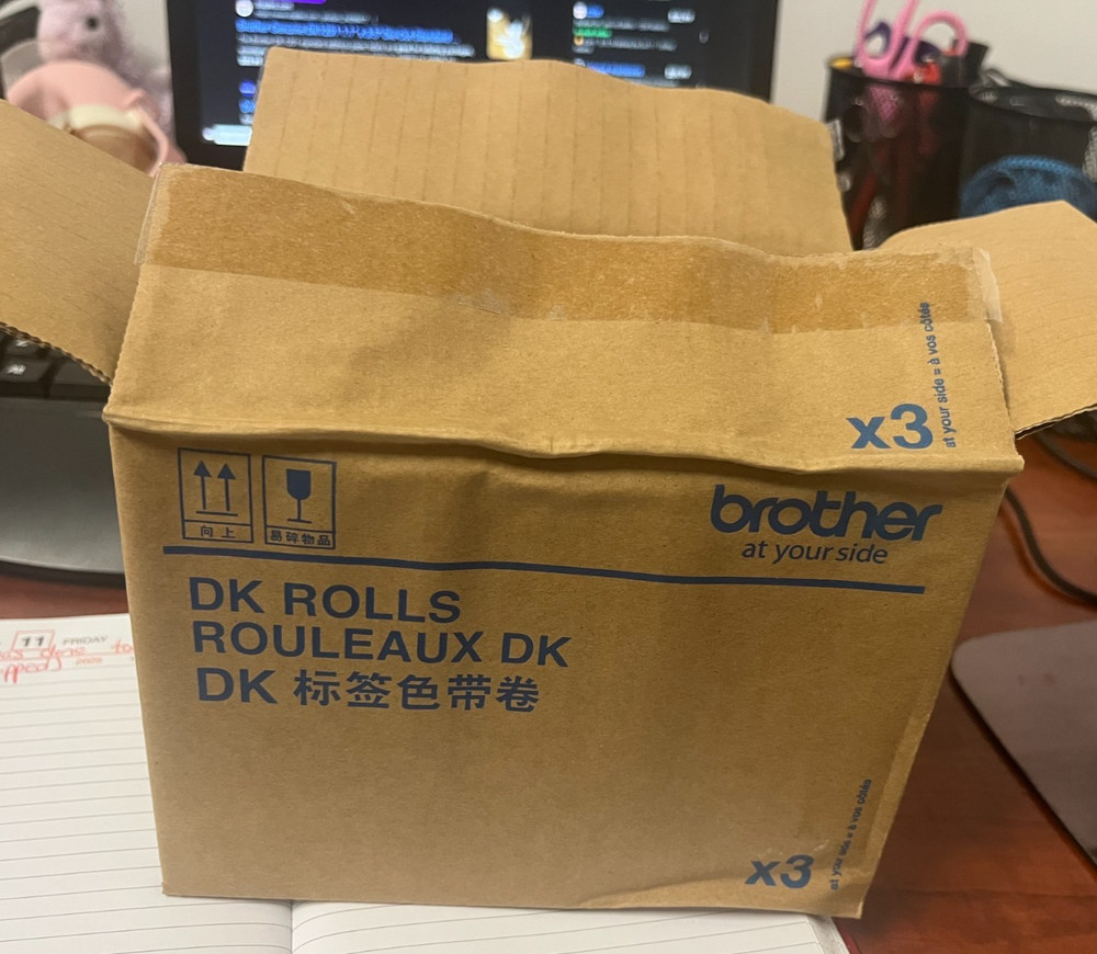 Brother Genuine DK-1201, Standard Address Labels, 400 Labels per Roll, 3 Rolls