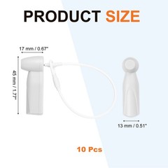 10Pcs Security Hard Tags RF 8.2MHz Clothes Hard Tags with Lanyards, Light Gray