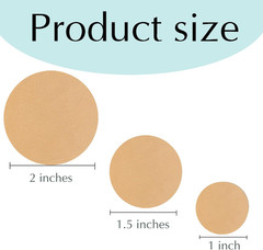 1.5 Inch Circle Stickers Light Brown Blank Label Stickers, 500 PCS Round Kraf…