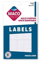 MACO White Multi-Purpose Labels, 3/4 X 1 Inches, 1000 per Box (MS-1216)