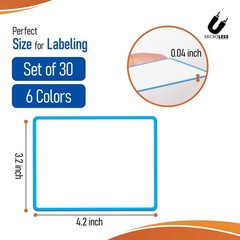 Dry Erase Magnetic Labels 30 Pcs – 4.2×3.2 inches, Best for Classroom, Home, …