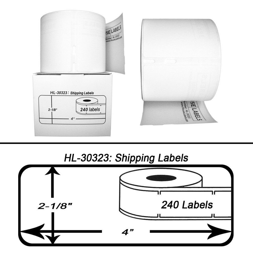 DYMO LW 30323 / 30573 Direct Thermal Shipping Labels – (24) Rolls – 2-1/8″ x 4″