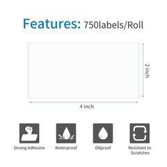 Essential 4″X2″ Direct Thermal Barcode Labels, Shipping Labels, 750 Labels of…