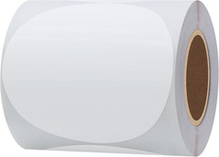 Hybsk White Permanent Color-Code Dot Stickers round Semi Gloss Paper Stickers Ad