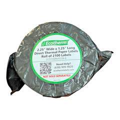 Direct Thermal Labels 2.25″x1.25″ Roll of 2100 Repacked