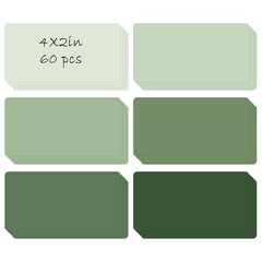 60Pcs 4 x 2 Inch Dry Erase Magnetic Labels Sage Green Reusable Name Tag Magne…
