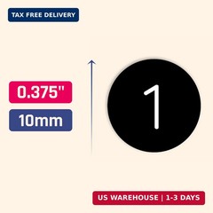25 Sheets, 1-100 Number Stickers Labels – 0.4″ Round, Black, Pack of 2500