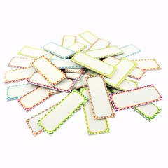 Big Magnetic Dry Erase Labels Name Plates White Board 32 Labels 8 Colors,5.5″…