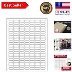 Versatile 1660 White Rectangular Labels 1″ x 0.375″ with Customizable Templates