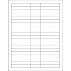 10,000 1 1/2 x 1/2″ Rectangle Laser Labels, White 100/Sheet