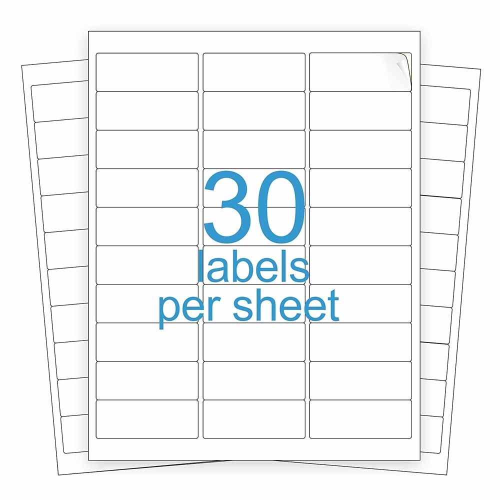 15000 – 1″ x 2.625″ Self Adhesive Address Labels 30 up per sheet 1″ x 2 5/8″ UPS