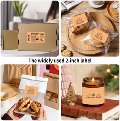 500 Labels/Roll 2″ X 3″ Apricot Thermal Labels, Self-Adhesive Rectangle Kraft St