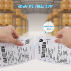 1000 4″x6″ Fanfold Direct Thermal Shipping Labels White For Zebra Printer