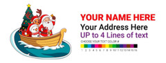 Personalized Santa Claus On a Boat Theme Address Labels Stickers 2.625″x01″