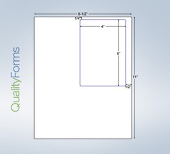 4″ x 6″ Integrated Label / Form, 8-1/2″ x 11″ Sheet, 1 Label of 4×6 (250)