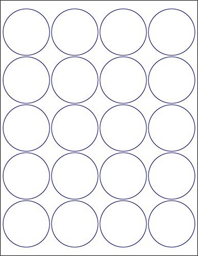 100 Sheets White Laser Inkjet 2″ Round Candle Circular Jar Labels 20-Up