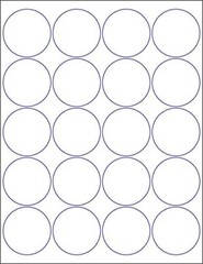 100 Sheets White Laser Inkjet 2″ Round Candle Circular Jar Labels 20-Up