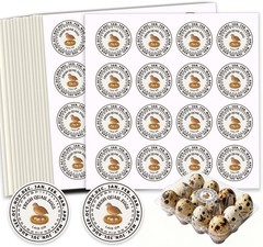 320 Pcs Quail Eggs Carton Labels, 2 Inch Round Fresh Quail Eggs Handling Stic…