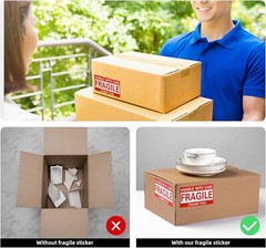 3″x5″ Fragile Stickers Handle with Care Warning Shipping Mailing Labels 500/Roll