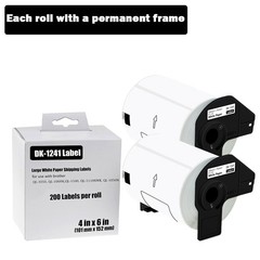 2Rolls 102mmx152mm DK-1241 Paper Shipping Label Fit for Brother QL-1050N