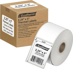 2.25″ x 3″ Thermal Labels – 2100 Blank Adhesive Stickers for Various Printers