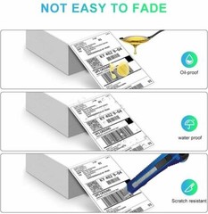 500 Fanfold 4×6” Direct Thermal Shipping Labels for Zebra and Rollo Printers
