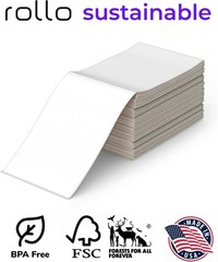 Ultra-strong Adhesive 4×6 Fanfold Thermal Labels – 500 Count, Eco-Friendly Paper
