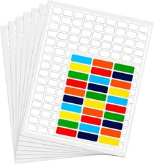 Printable Laser Inkjet Sticker Labels – 0.75″ x 0.5″ White Removable Matte – 103