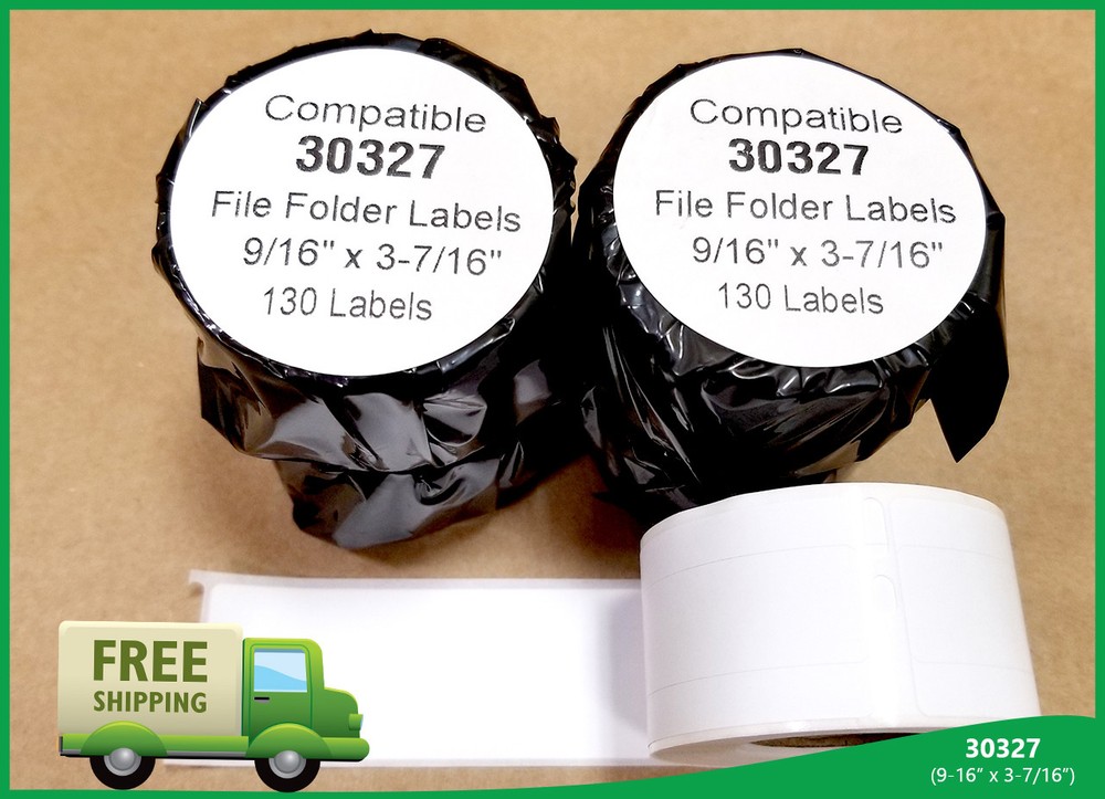 File Folder Labels 130/roll 30327 10 Rolls White Dymo Compatible