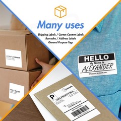 10 Rolls Direct Thermal Shipping Labels for Rollo & Zebra Printers – 17000 Label