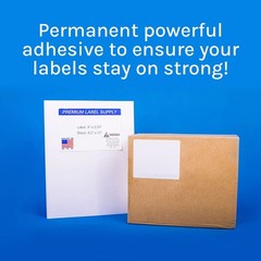 White Sticker FBA Labels – 4″ x 3.33″ – Laser/Inkjet Compatible – (6 per Shee…