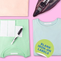 Writable Iron on Name Tags for Clothing Personalized Labels Precut 2”x0.38”