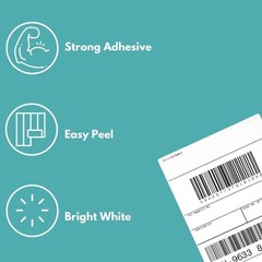 2000 Labels/Stack 4×6 Fanfold Direct Thermal Shipping Perforated Labels 2 Stack