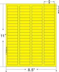Color Address Labels Laser Ink Jet 80UP 80 Labels Per Sheet 1.75×0.5
