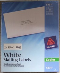NEW AVERY 5331 3000 1″ x 2-13/16″ Address Labels for Copiers/Laser Printers